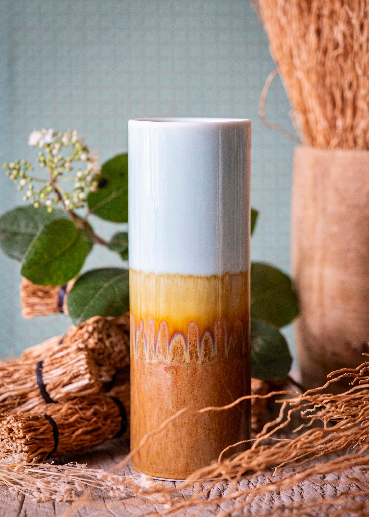 Vase bicolore - Cury, céladon