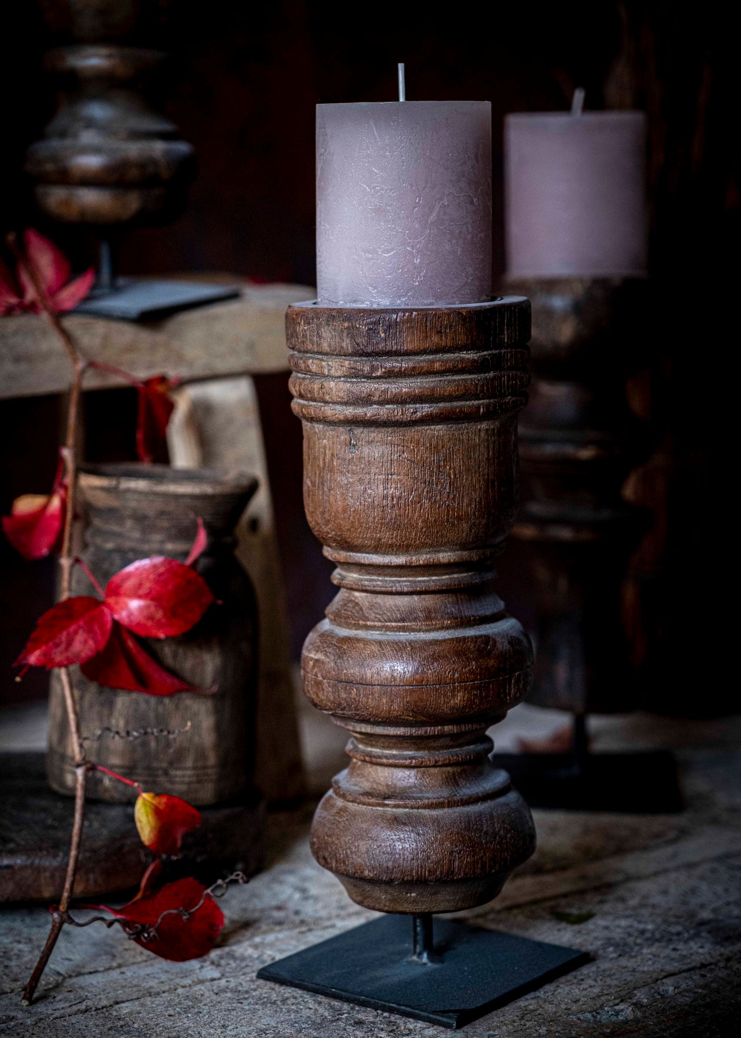 Bougeoir en bois