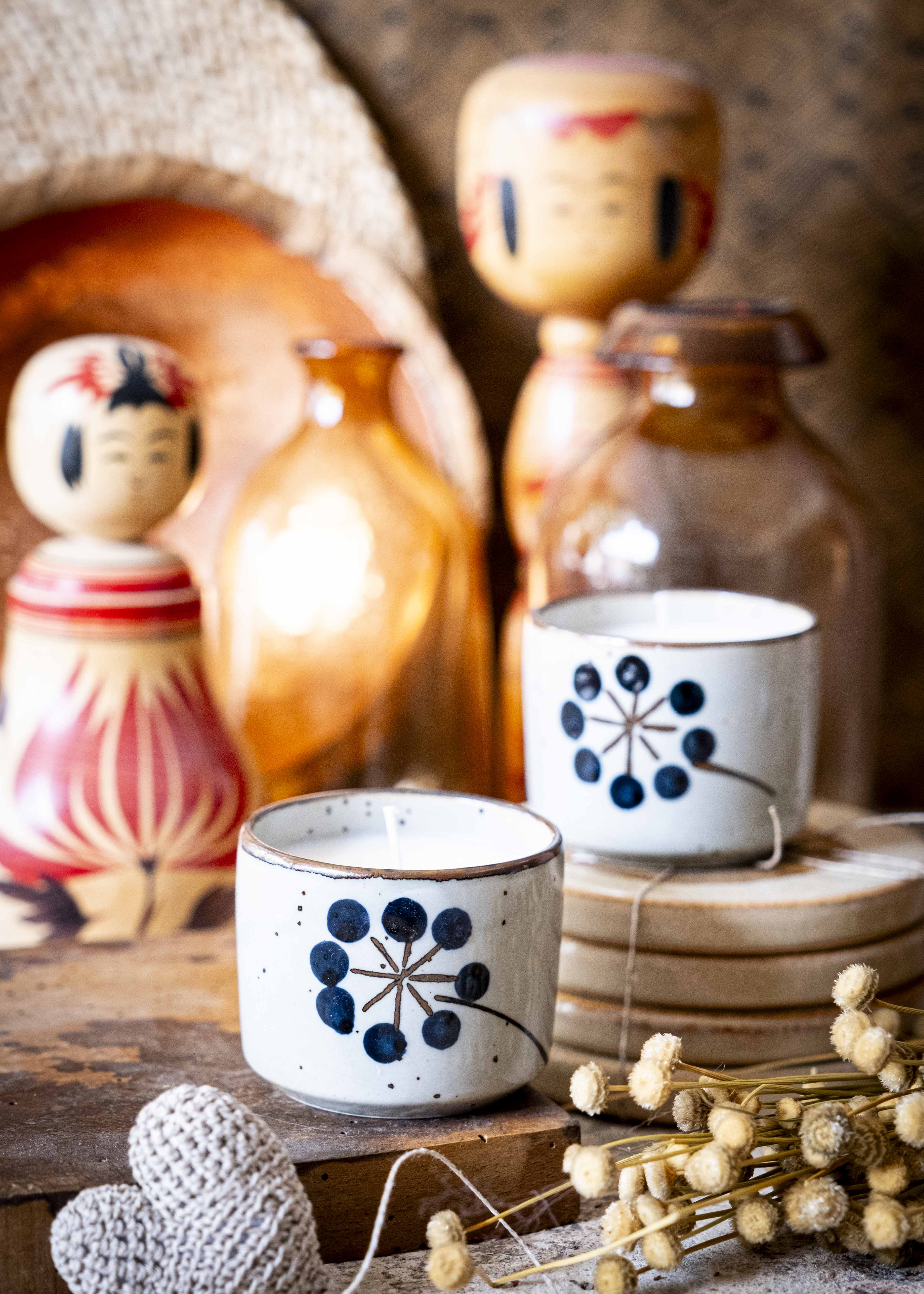 Bougie - la fleur bleue