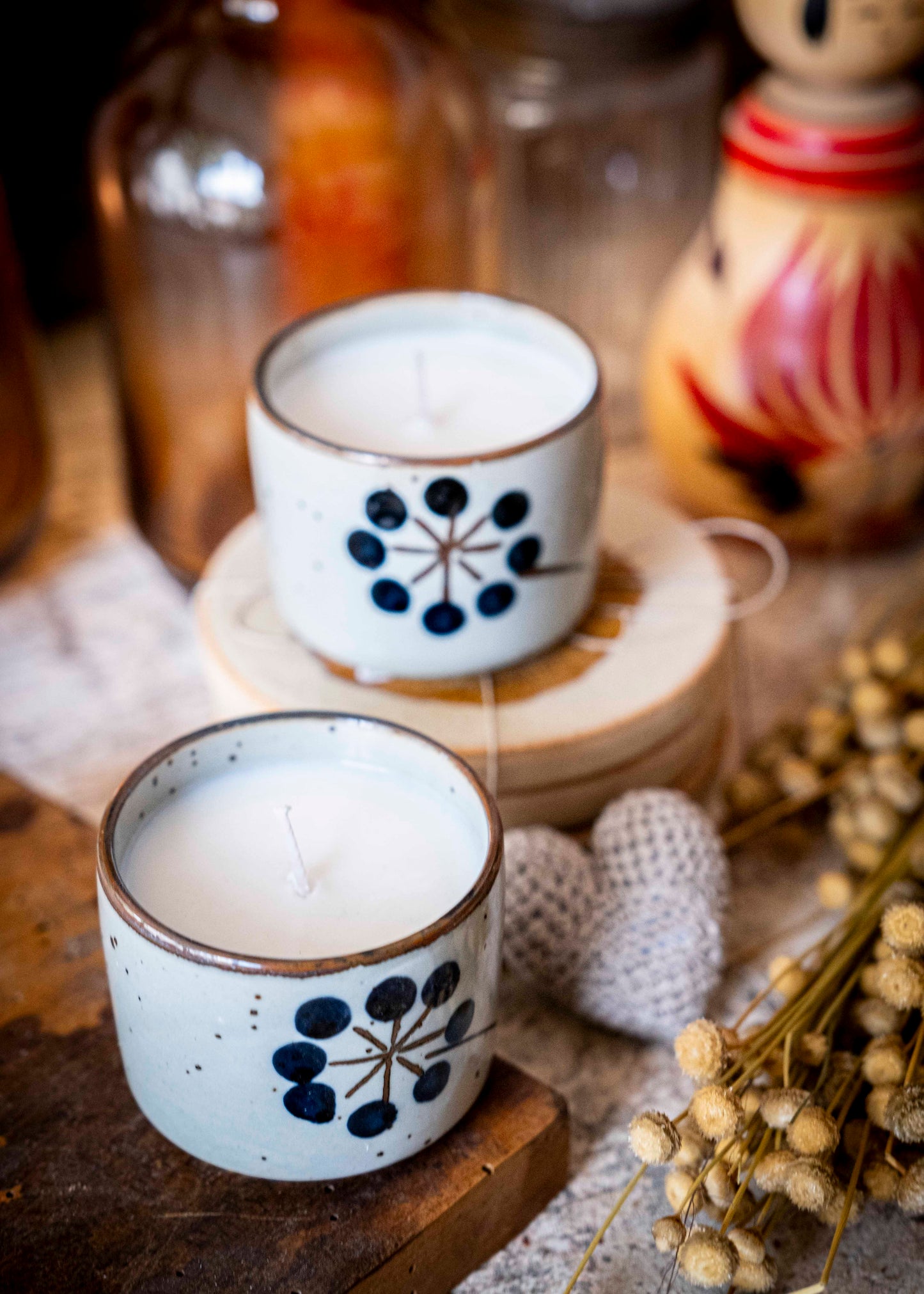 Bougie - la fleur bleue