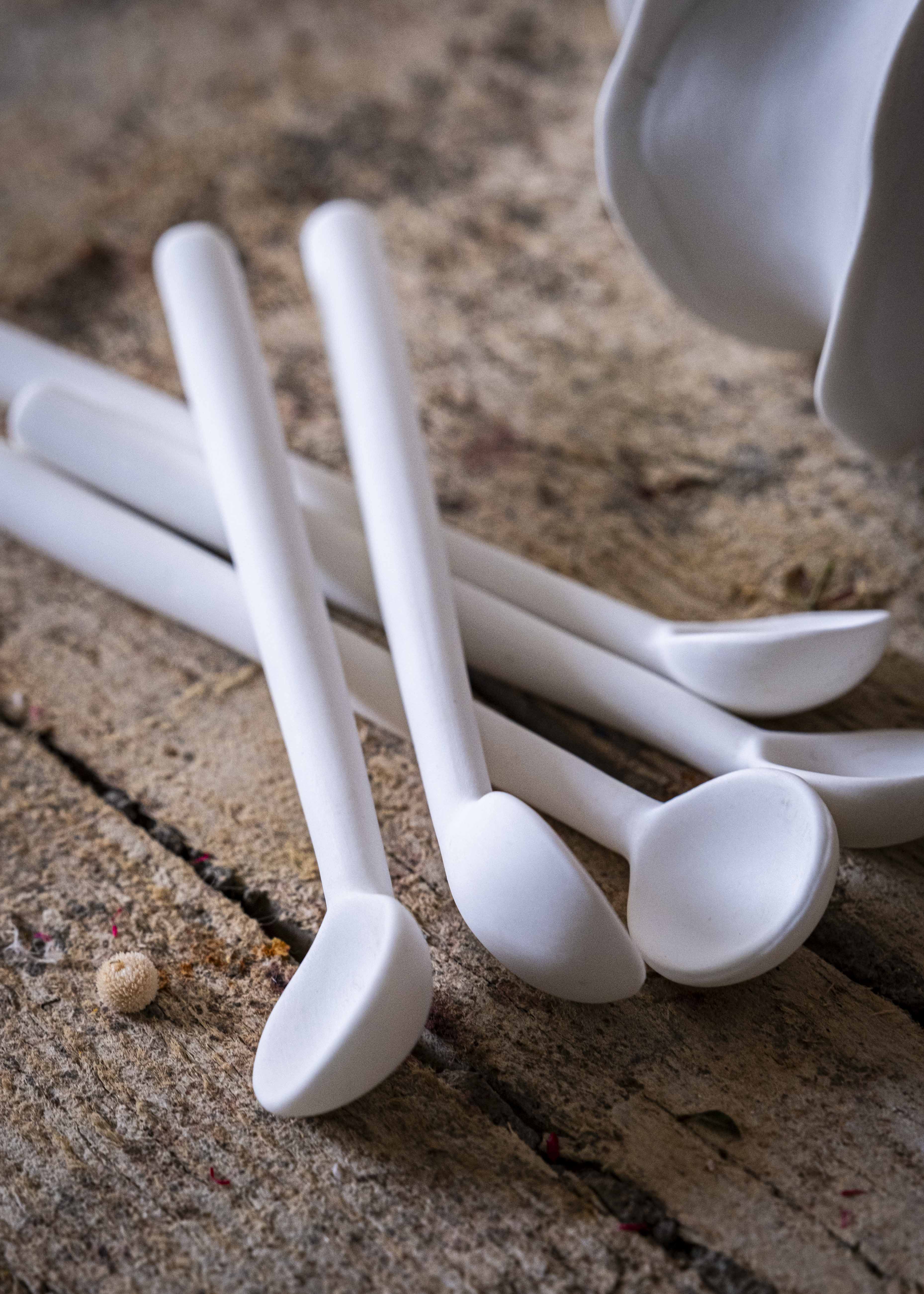 Petites cuillères en porcelaine