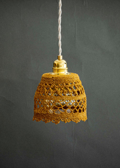 Charger l'image 1 dans la galerie. Luminaires crochetés  - fil doré