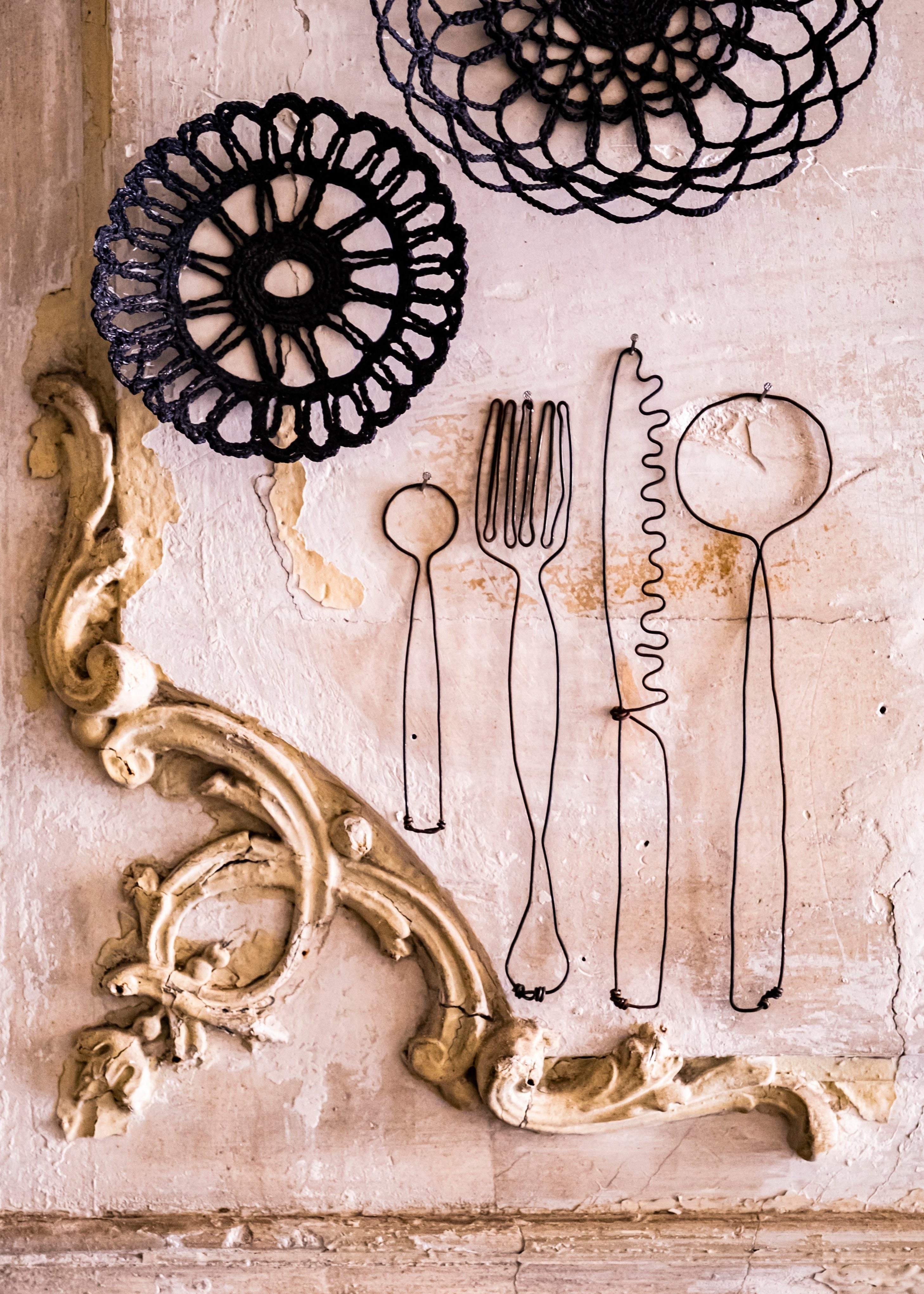 Couverts - fil de fer