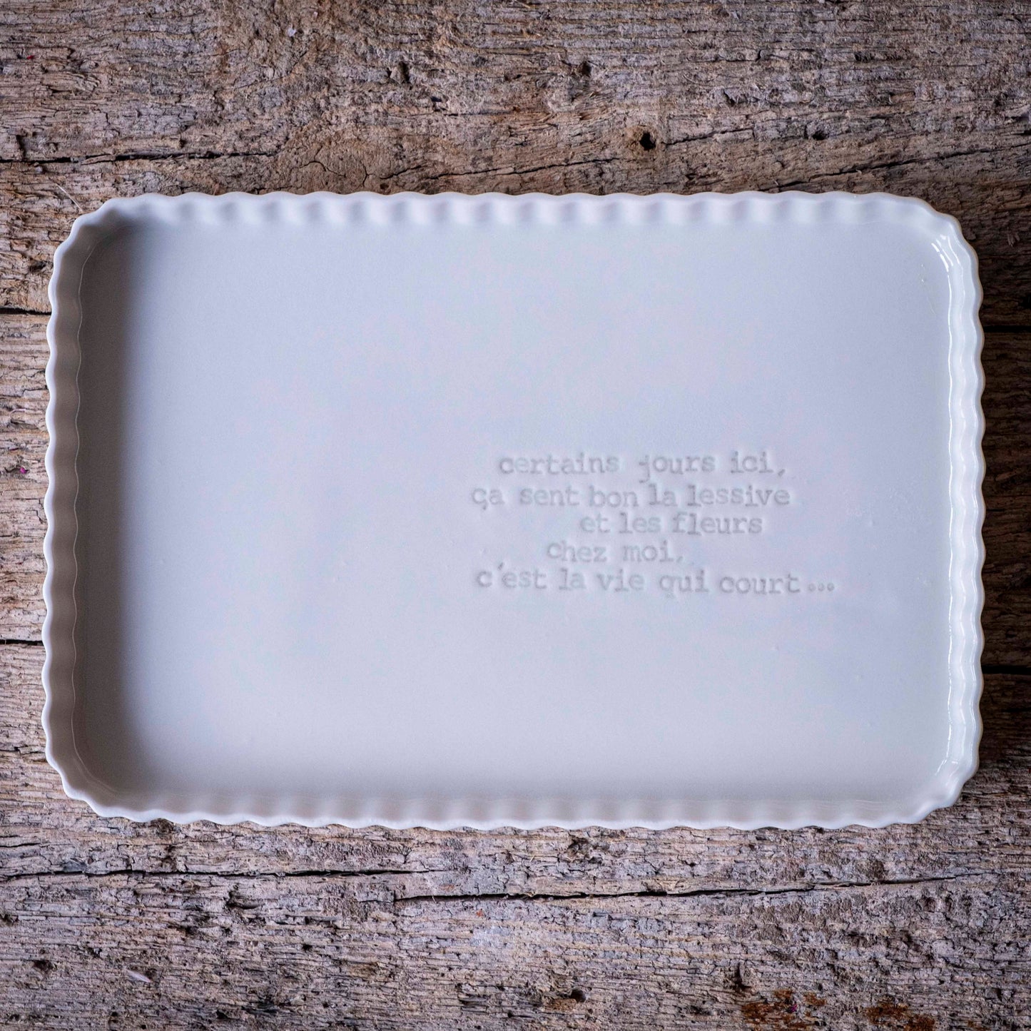 Rosalie - Grand plat rectangulaire