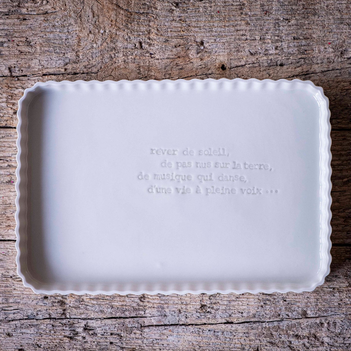 Rosalie - Grand plat rectangulaire
