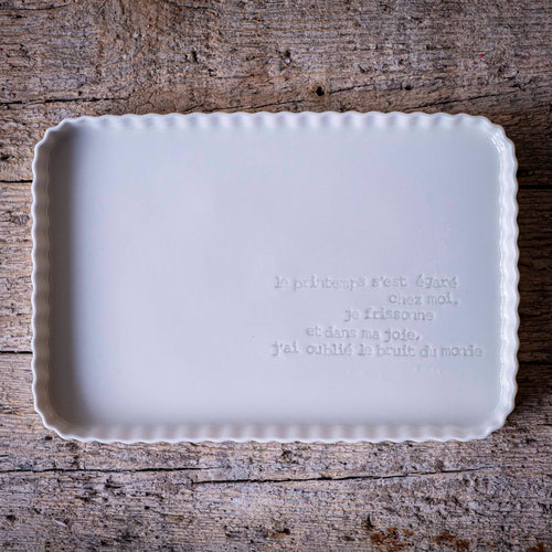 Charger l'image 1 dans la galerie. Rosalie - Grand plat rectangulaire