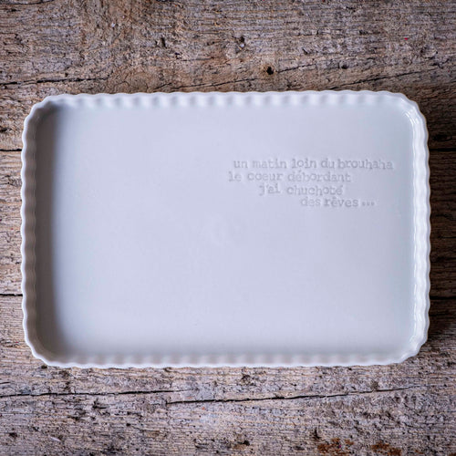 Charger l'image 1 dans la galerie. Rosalie - Grand plat rectangulaire