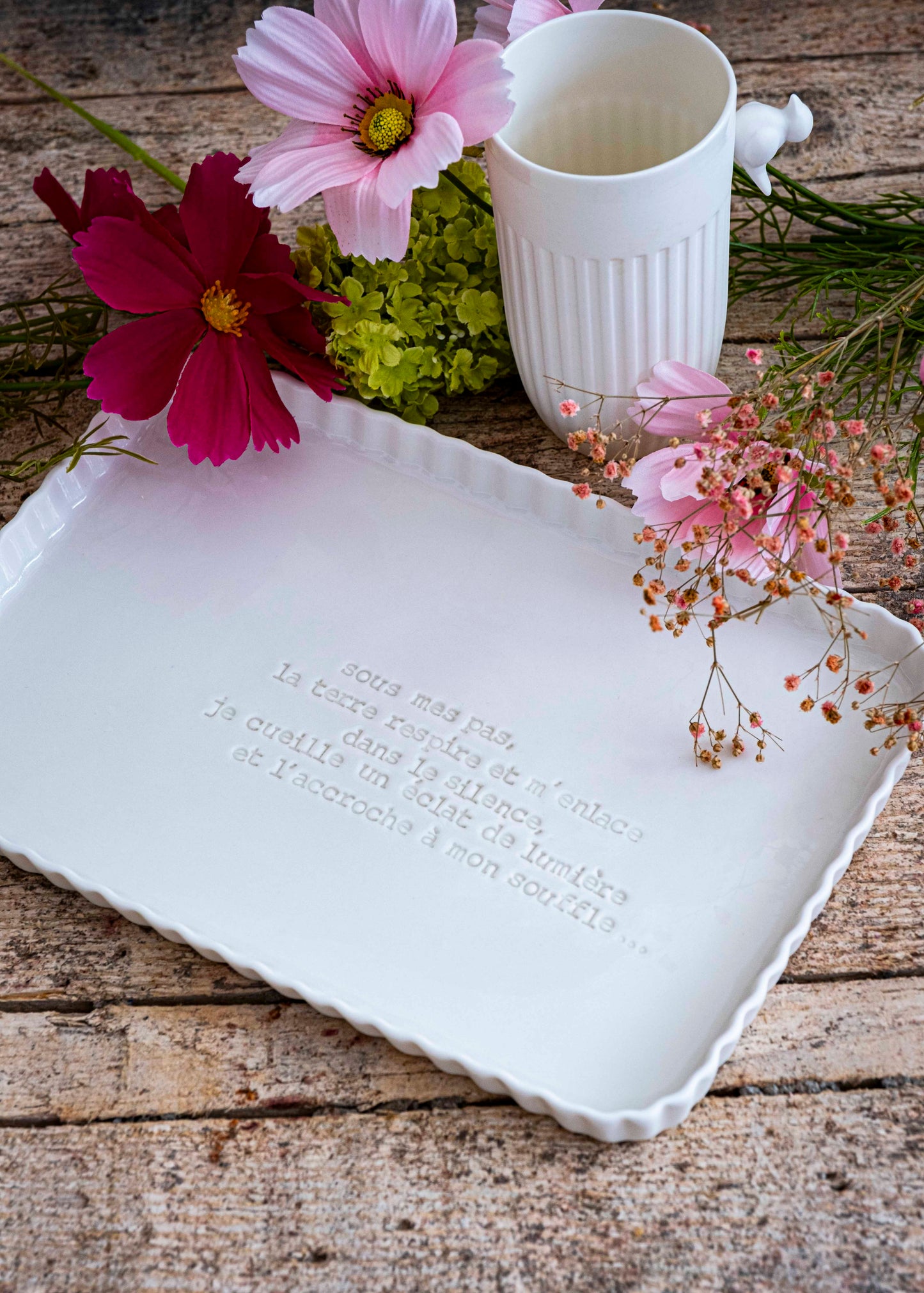Rosalie - Grand plat rectangulaire