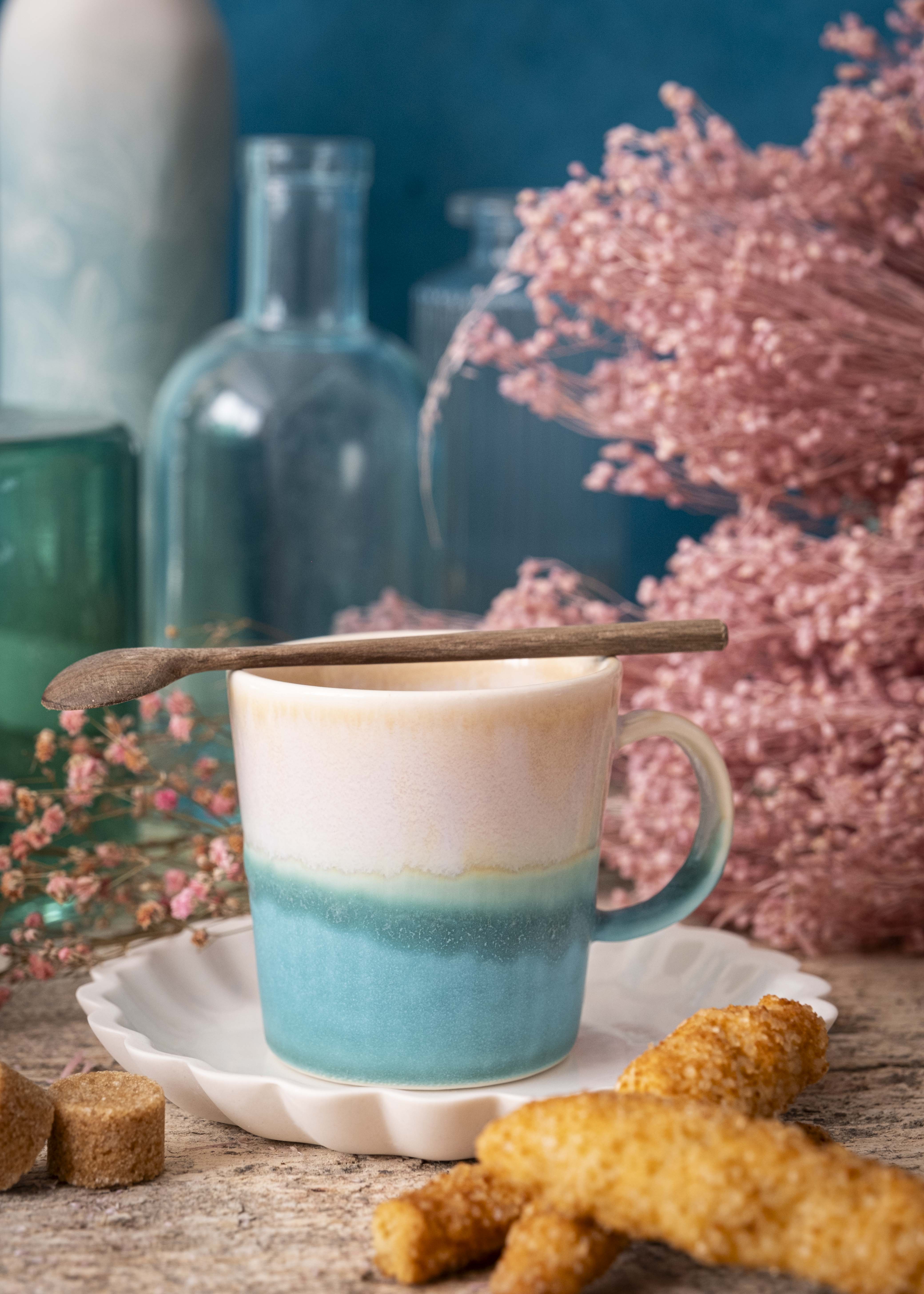 Tasse expresso bicolore - Parme, turquoise