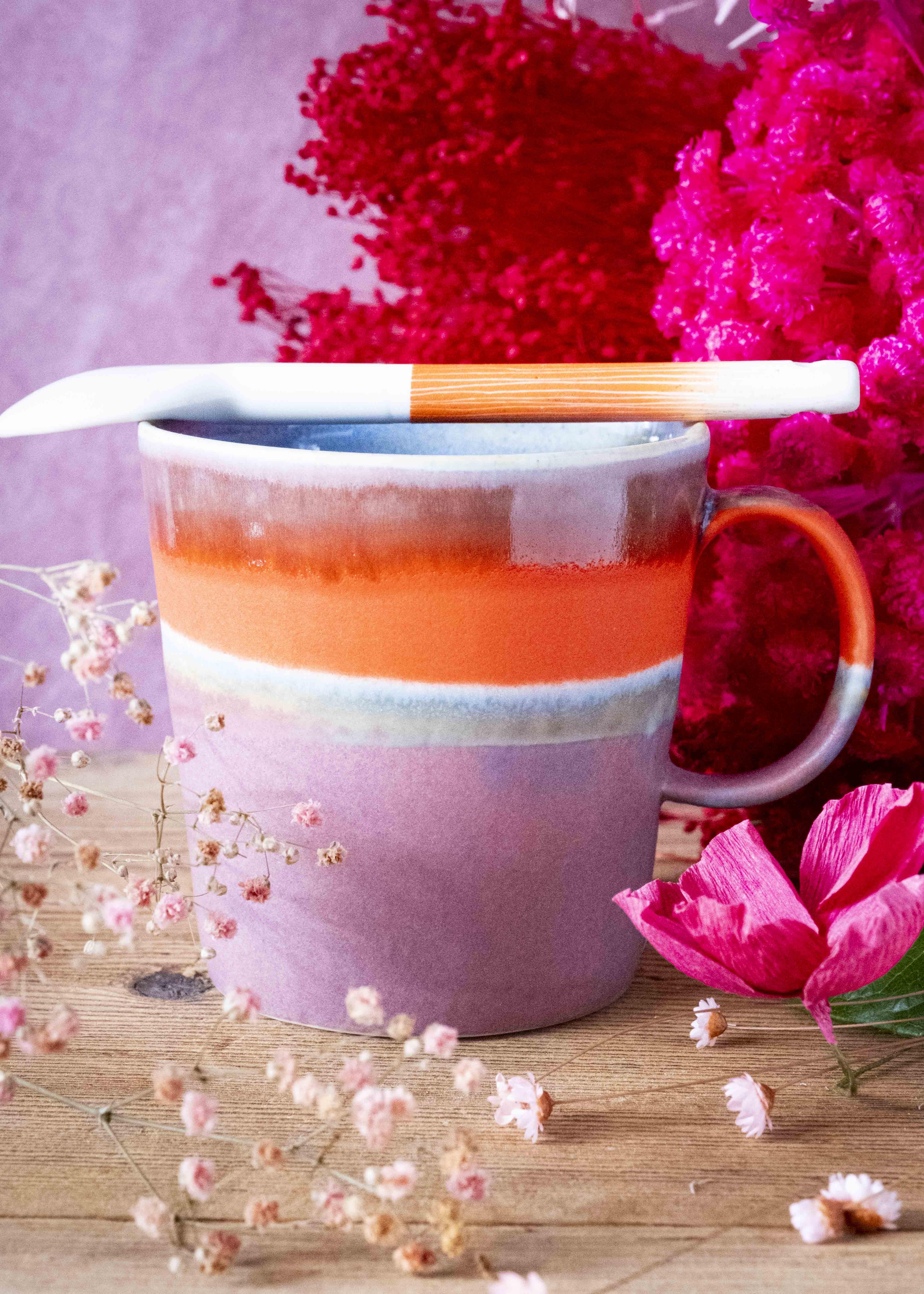 Mug bicolore - Rouge, violet