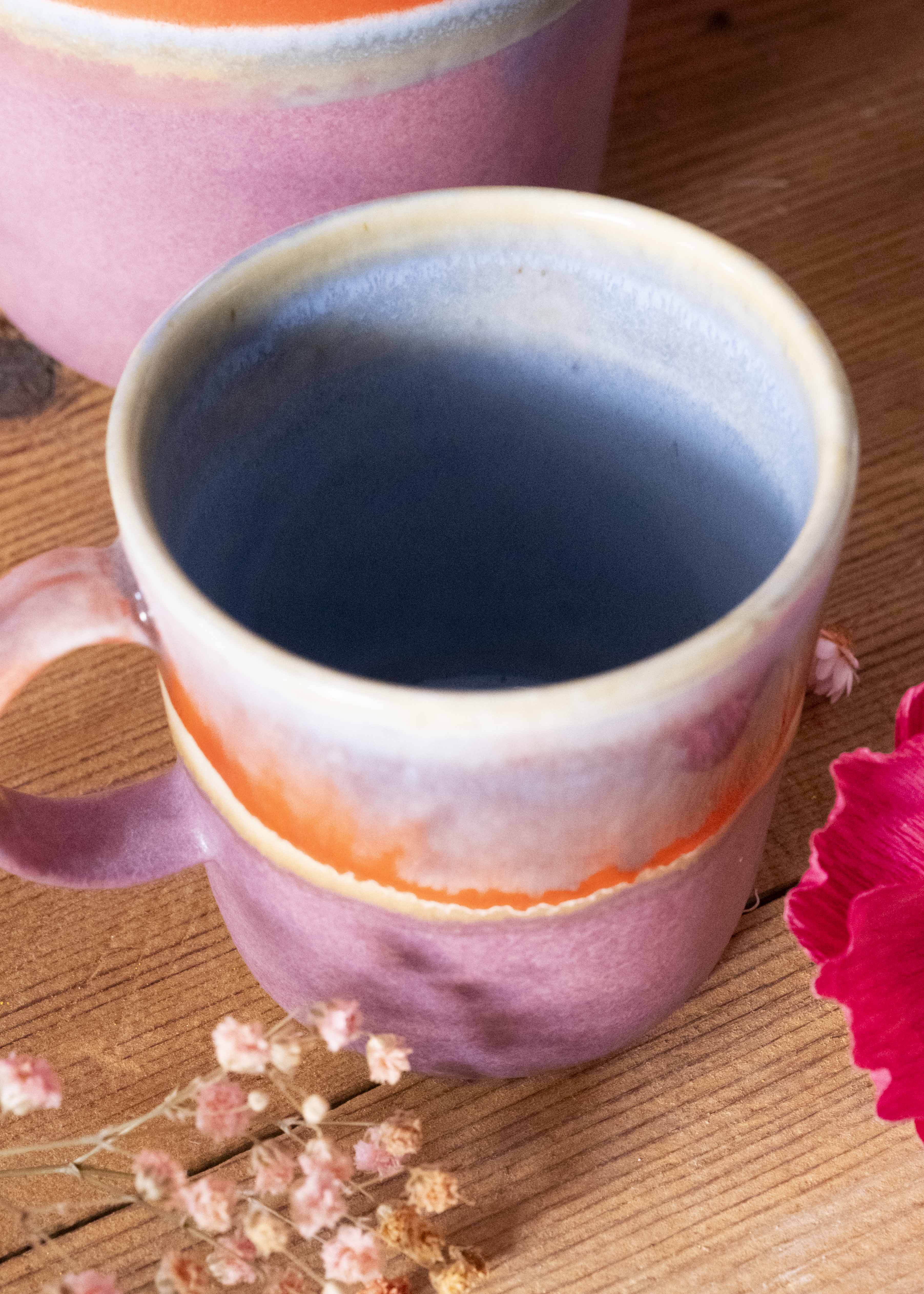 Tasse expresso bicolore - Rouge, violet