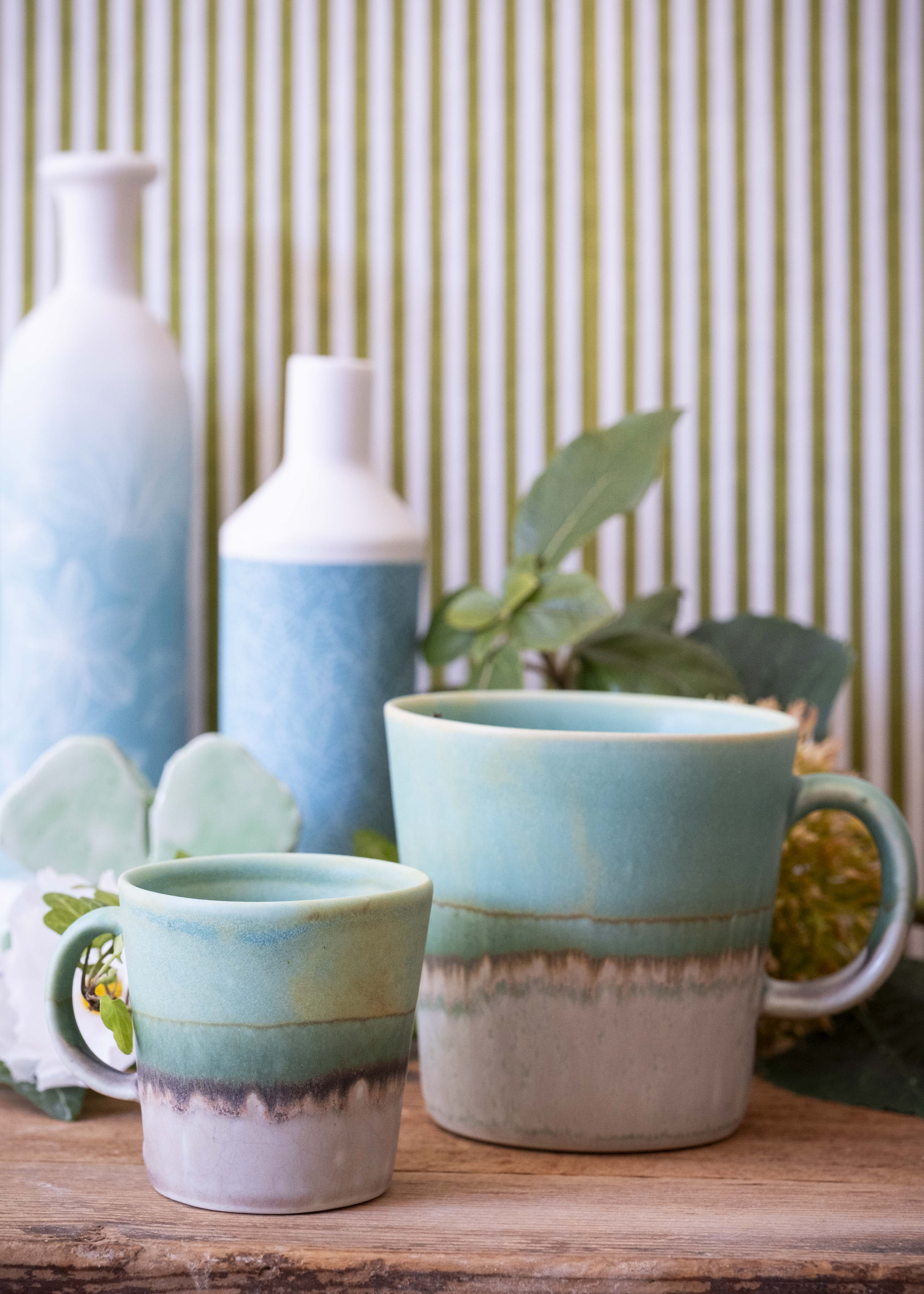 Tasse expresso bicolore - Vert, vert clair