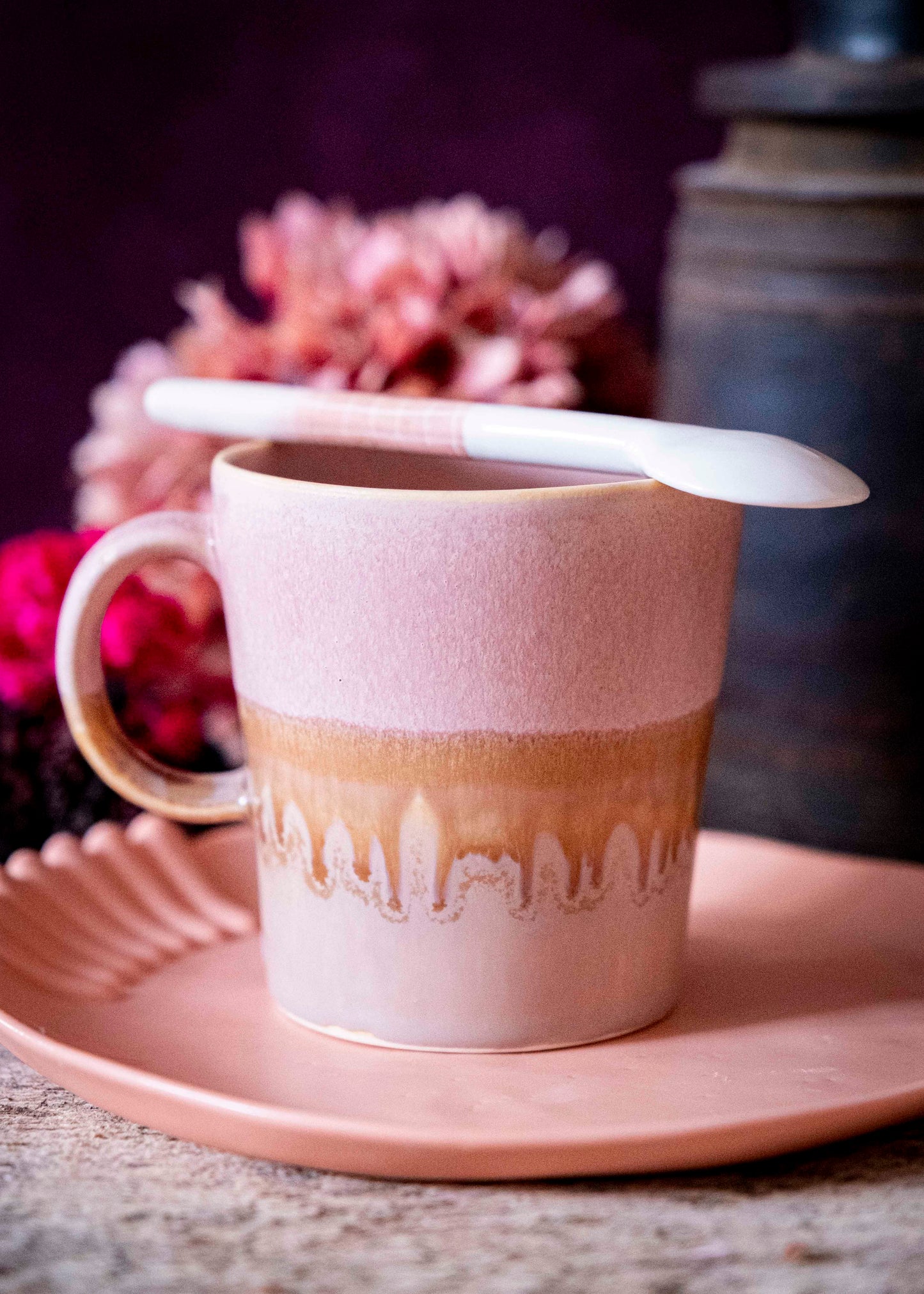 Mug bicolore - Parme, vieux rose