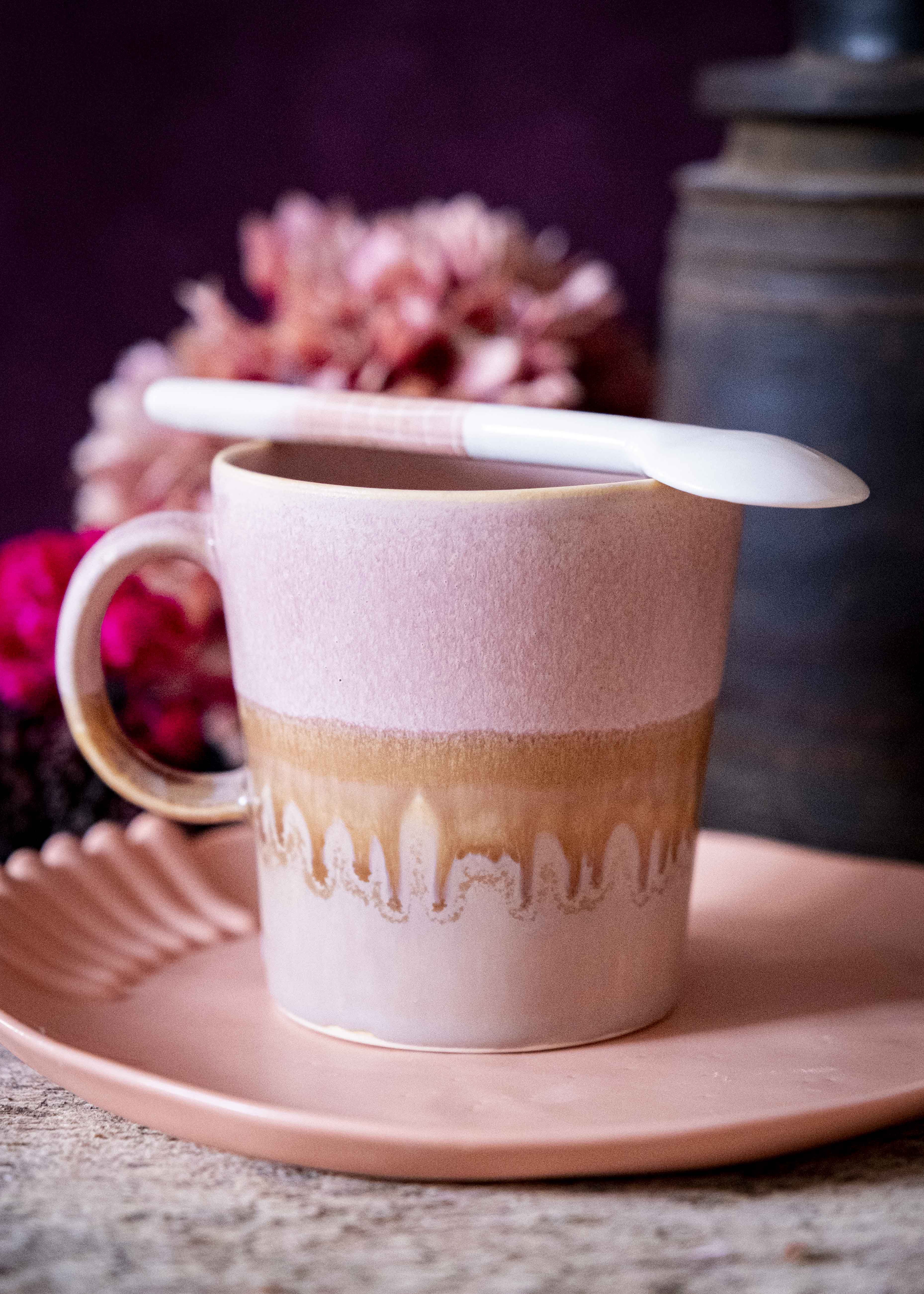 Mug bicolore - Parme, vieux rose