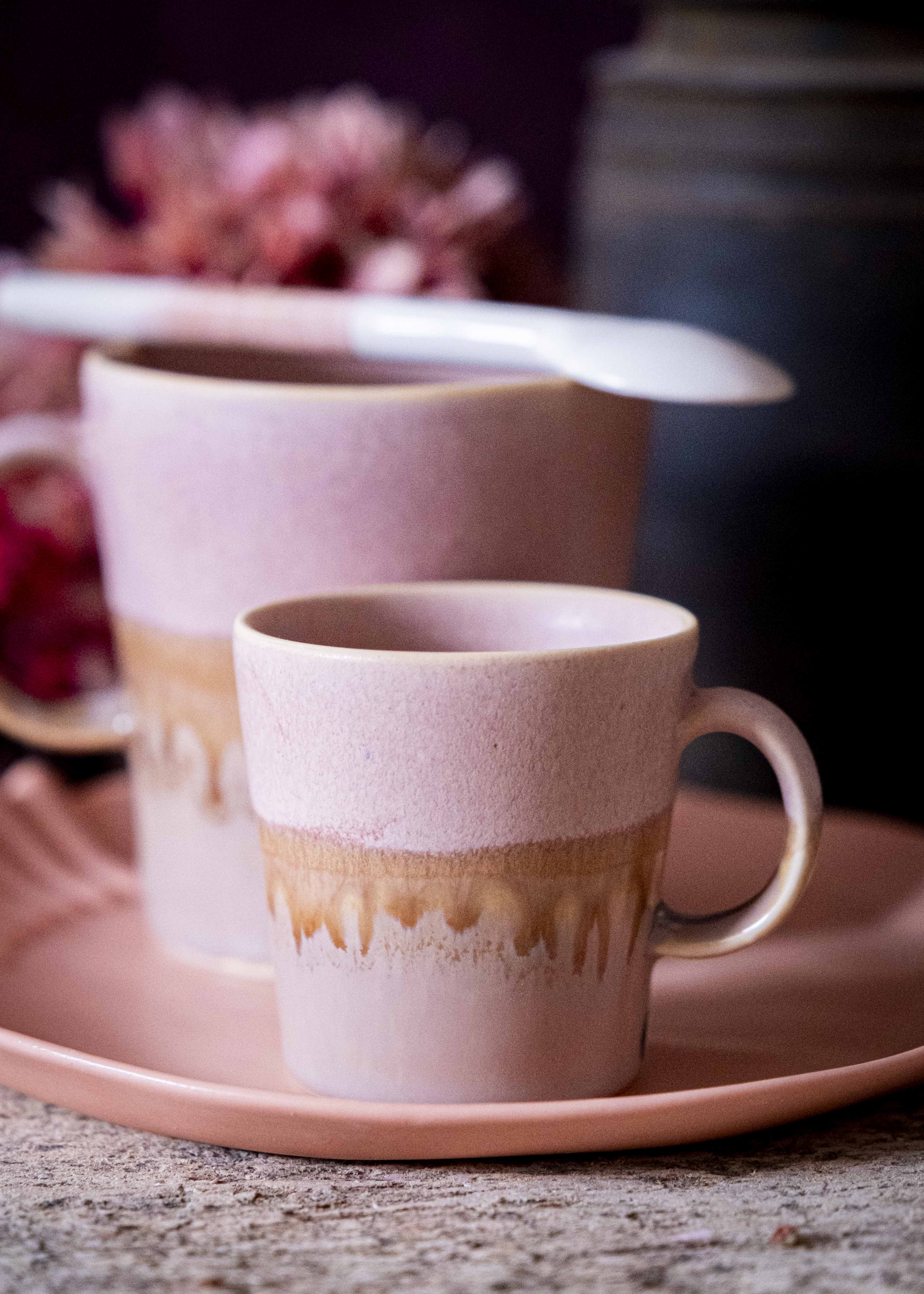 Tasse expresso bicolore - Parme, vieux rose