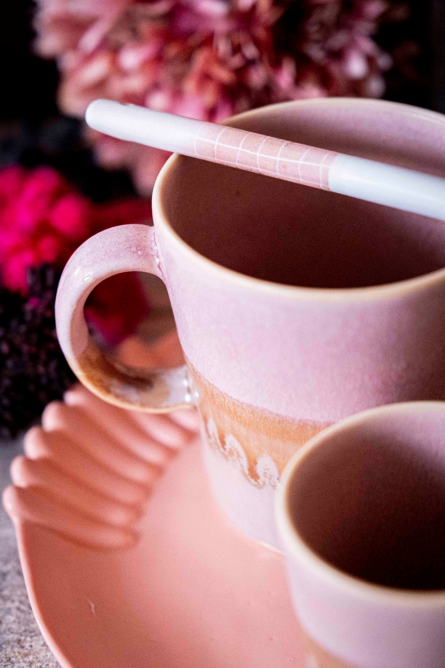 Mug bicolore - Parme, vieux rose