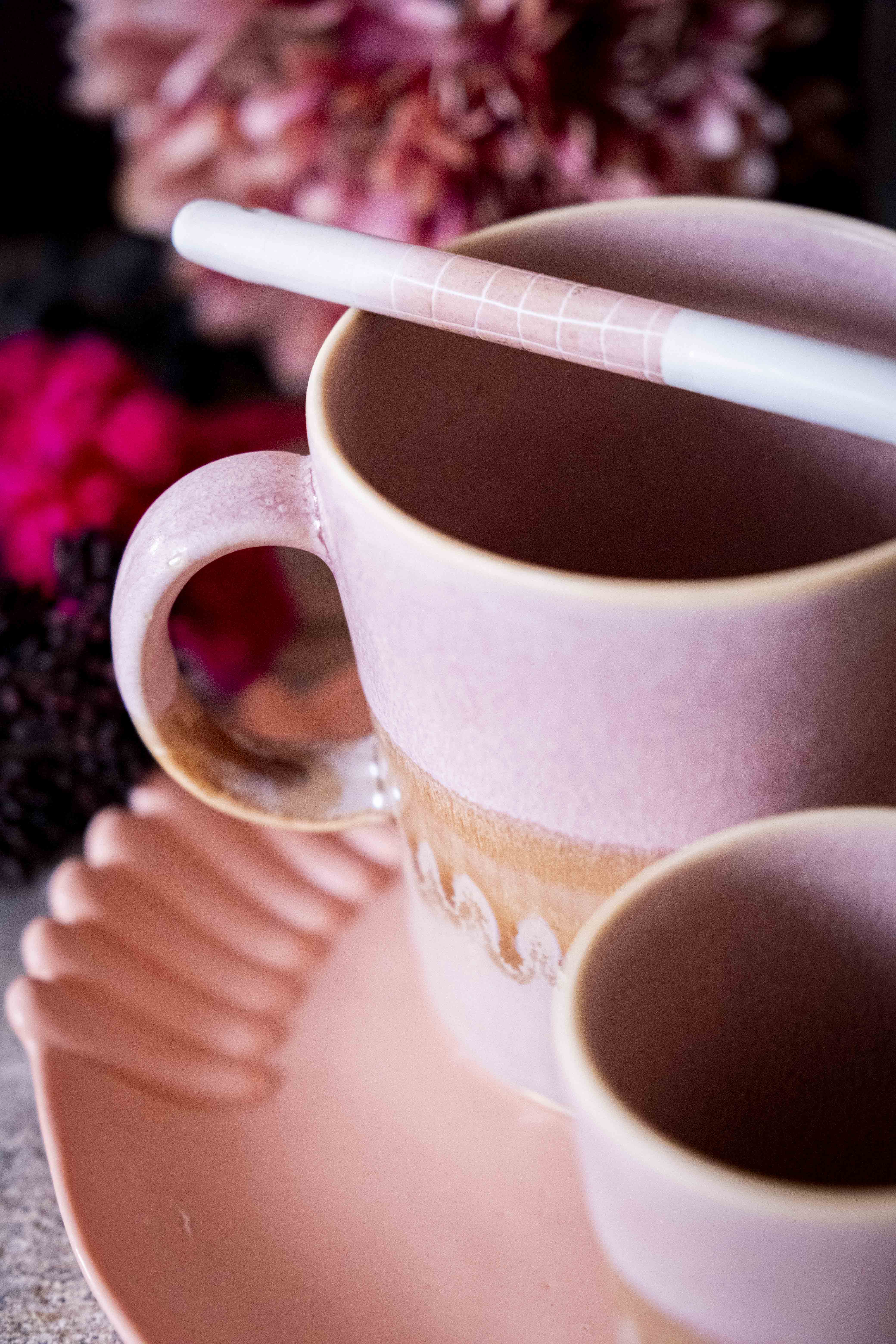 Mug bicolore - Parme, vieux rose