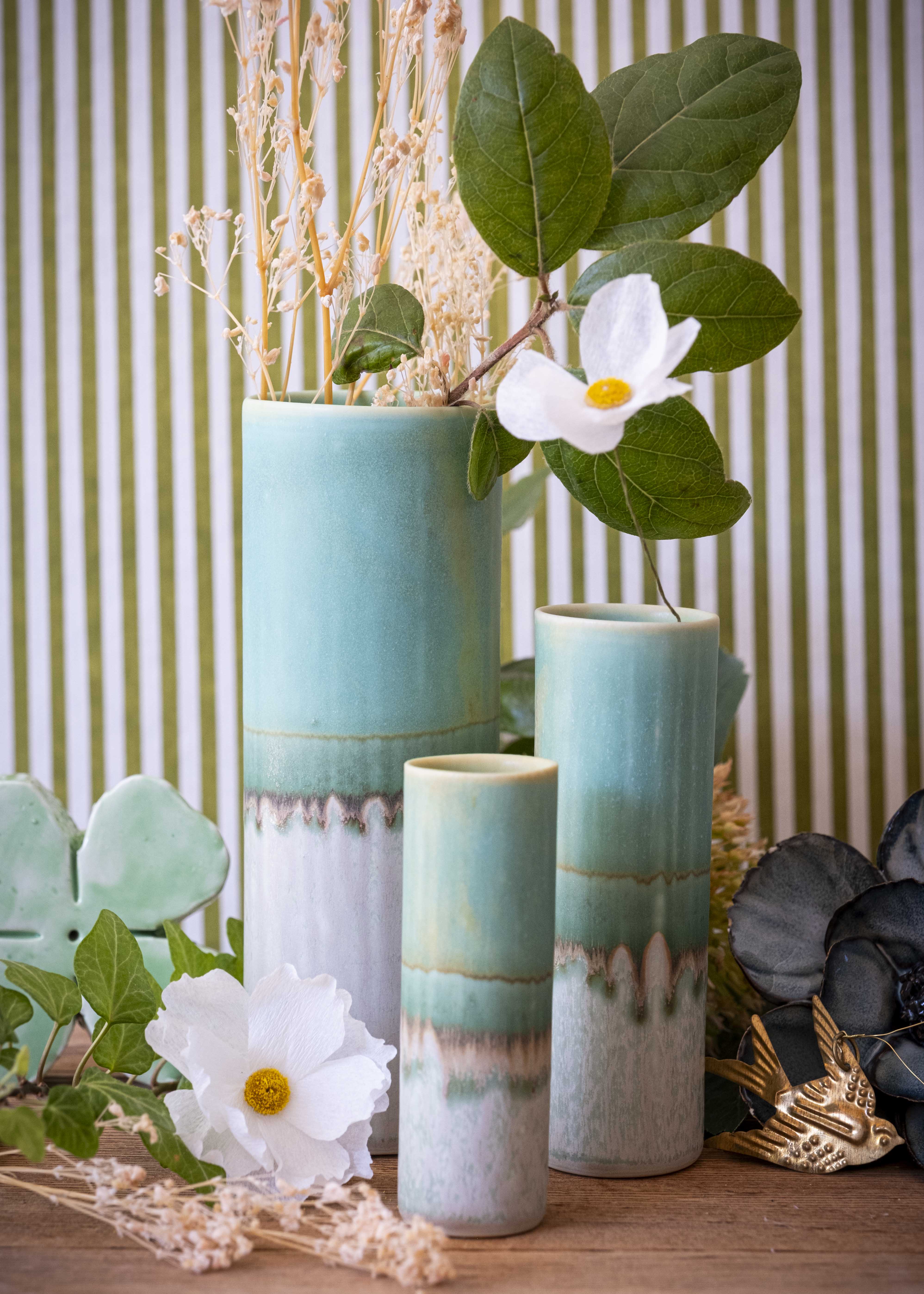 Vase bicolore - Vert, vert clair