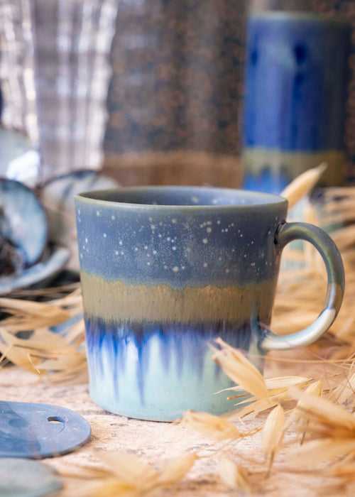 Charger l'image 1 dans la galerie. Tasse expresso bicolore - Bleu nuit, bleu ciel